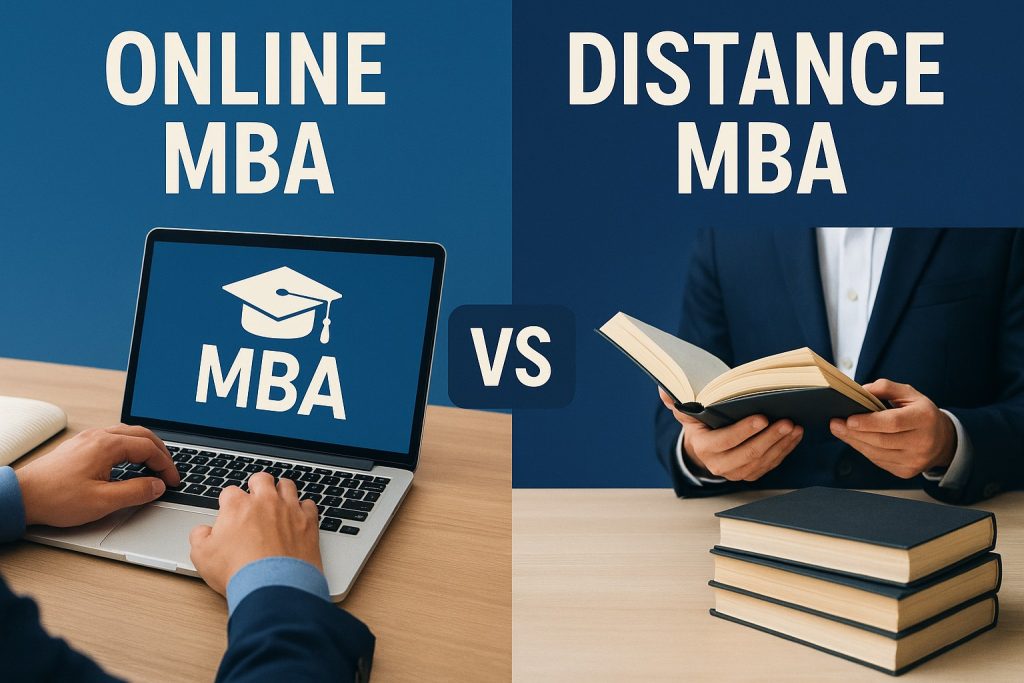 online mba vs distance mba